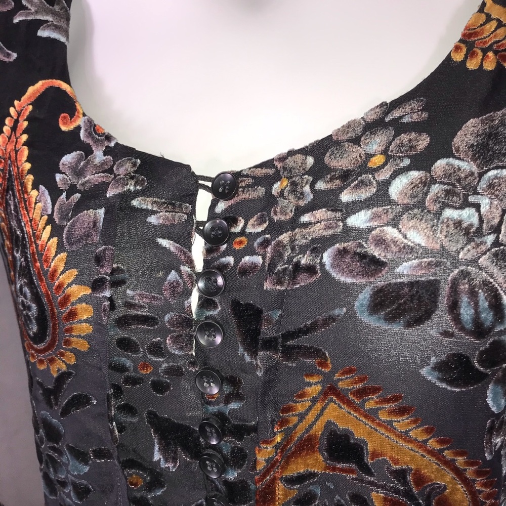 ADORE Small (S) Romantic Velour Mystical Burnout Dress - Picture 4 of 16